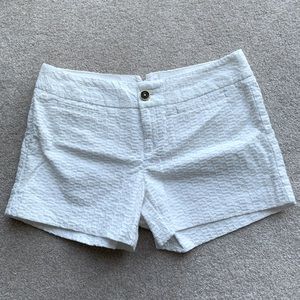 Banana Republic Factory White Textured Shorts